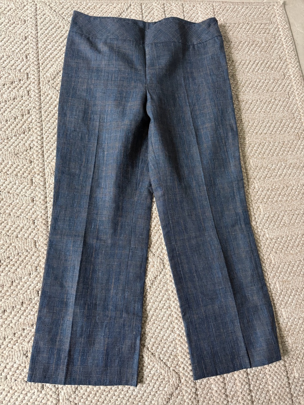 AKRIS Bergdorf Goodman Silk blend plaid pants 14 business casual